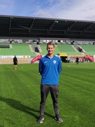 Joona Kontinen Hietalahden jalkapallostadionilla 11.9.2022. Kuva: Olli Jantunen